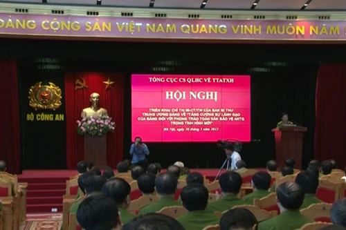 Tổng cục QLHC về TTAT XH BCA quán triệt chỉ thị 09