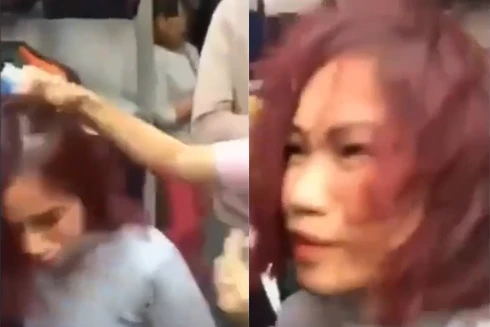 Trộm cắp iPhone 6 ở chợ Ninh Hiệp, cô gái trẻ bị đánh tơi tả