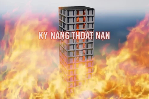 Cảnh sát PCCC hướng dẫn kỹ năng thoát nạn khi xảy cháy chung cư