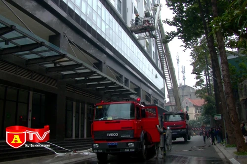 Diễn tập phương án chữa cháy tại khu đô thị Green pearl