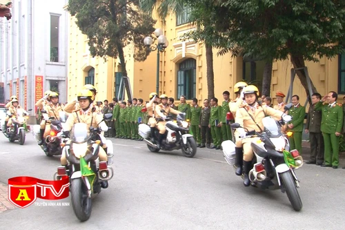 CATP Hà Nội ra quân đảm bảo an ninh trật tự cho Đại hội Đảng toàn quốc lần thứ XIII