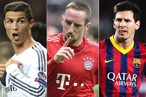 Ronaldo, Messi và Ribery tranh Quả bóng vàng 