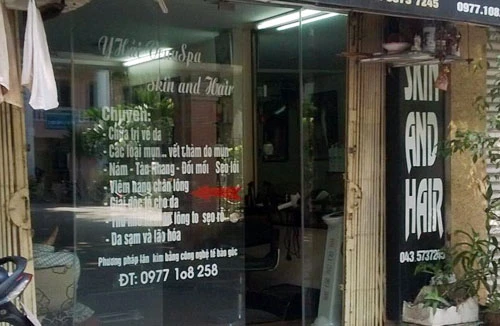 Làm thẩm mỹ trong quán… gội đầu