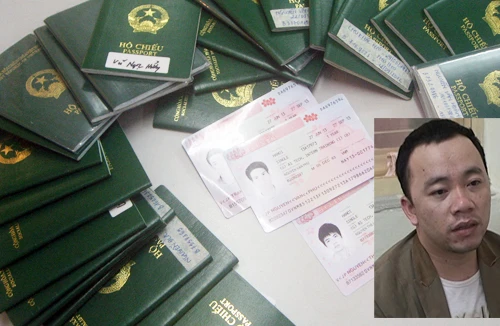 Hàng chục hộ chiếu, thị thực nghi bị làm giả