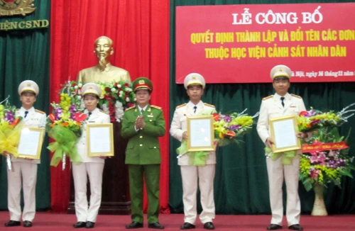 Học viện CSND ra mắt 4 đơn vị mới