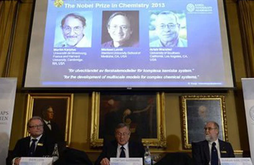 Nobel Hóa học 2013 thuộc về 3 nhà khoa học Mỹ