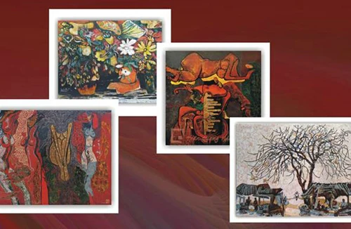 Nét đồng điệu trong tranh sơn mài