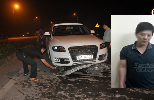 Audi Q5 gây tai nạn liên hoàn khiến 2 người nhập viện