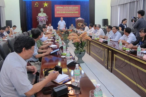 Đại tướng Trần Đại Quang làm việc với Thường trực Ban Chỉ đạo Tây Nguyên