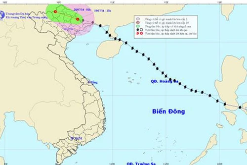 Bão số 2 đã suy yếu thành áp thấp nhiệt đới 