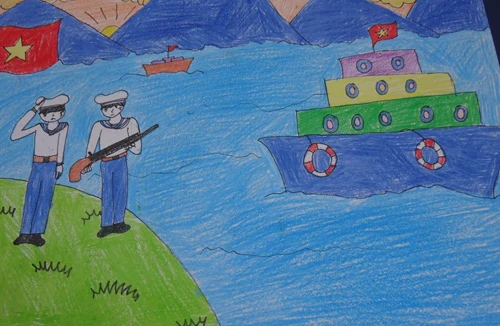 Ước mơ bình yên biển đảo trong mắt trẻ em