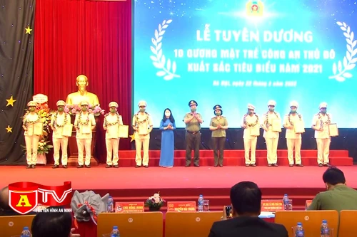 Vinh danh 10 gương mặt trẻ Công an Thủ đô xuất sắc tiêu biểu năm 2021