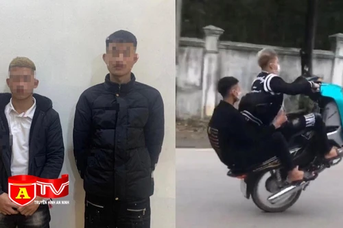 Xử phạt thanh niên bốc đầu xe máy gây mất TTATGT