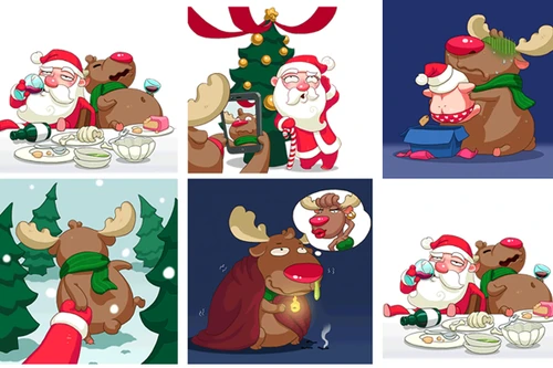 Zalo tung bộ nhãn dán Giáng Sinh