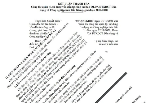 Phát hiện sai phạm nâng khống giá trị quyết toán ở Bắc Giang 