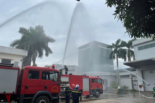 Phối hợp tổ chức ứng phó, xử lý sự cố cháy, nổ qua thực tập phương án