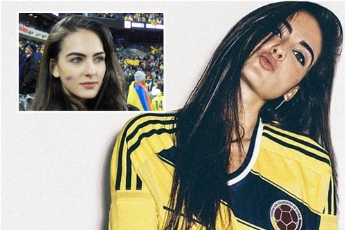 [ẢNH] Kiều nữ bốc lửa người Colombia tin đội nhà sẽ đánh bại Senegal