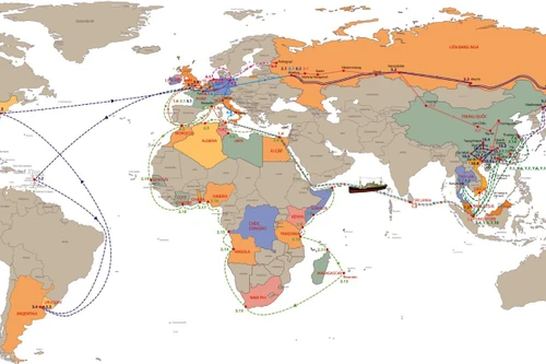 Bản đồ hành trình 30 năm tìm đường cứu nước của Bác Hồ: Hành trình vĩ đại vì độc lập dân tộc