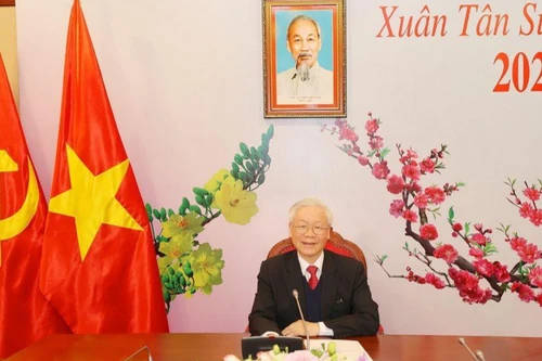 Tổng Bí thư, Chủ tịch nước Nguyễn Phú Trọng điện đàm với Tổng Bí thư Lào Thongloun Sisoulith