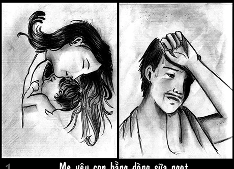 Bộ tranh “Cha yêu con theo cách của cha” gây xúc động mạnh