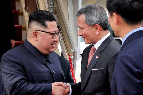 [Ảnh] Những hình ảnh đầu tiên của nhà lãnh đạo Triều Tiên Kim Jong-un ở Singapore