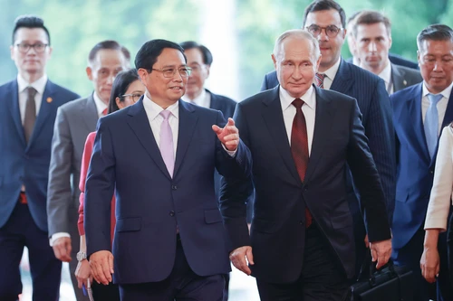 Chùm ảnh Thủ tướng Phạm Minh Chính hội kiến Tổng thống Liên bang Nga Vladimir Putin