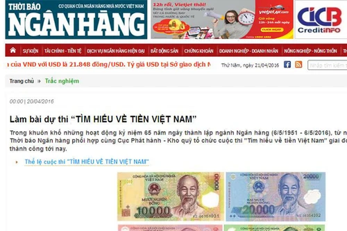 Sau phát hành tiền lưu niệm, NHNN mở cuộc thi tôn vinh đồng tiền Việt Nam