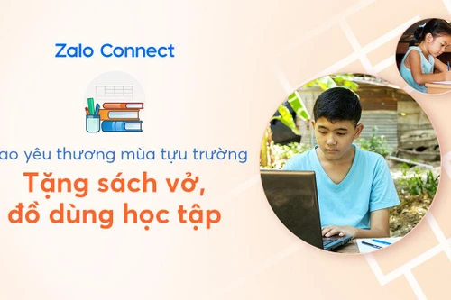 Hỗ trợ đồ dùng học tập cho học sinh qua Zalo Connect 