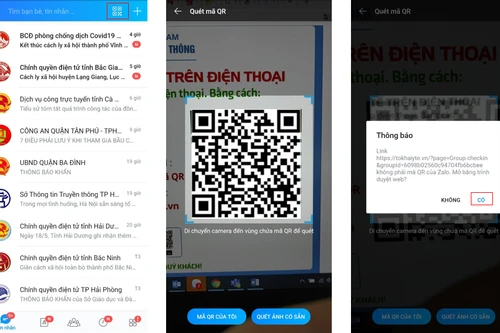 Nhận mã QR tờ khai y tế qua Zalo, giảm thao tác chụp màn hình 