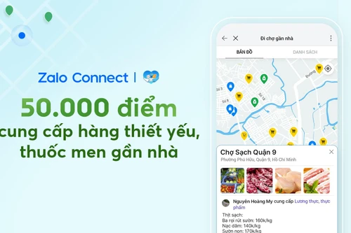 50.000 điểm cung cấp hàng thiết yếu, thuốc men gần nhà trên Zalo Connect 