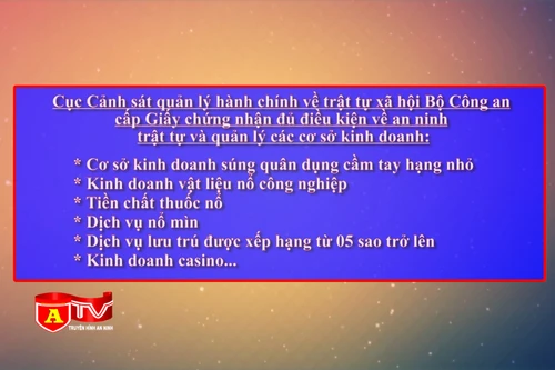 Sửa thẩm quyền cấp giấy chứng nhận đủ điều kiện về an ninh, trật tự