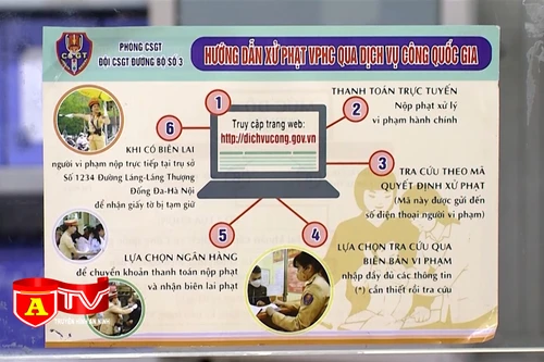 Đẩy mạnh triển khai nộp phạt vi phạm giao thông qua dịch vụ công 