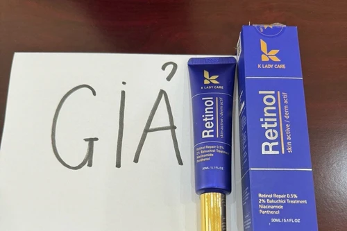 Phát hiện 690 hộp kem dưỡng da mặt K Lady Care Premium Retinol Elastin Cream giả 
