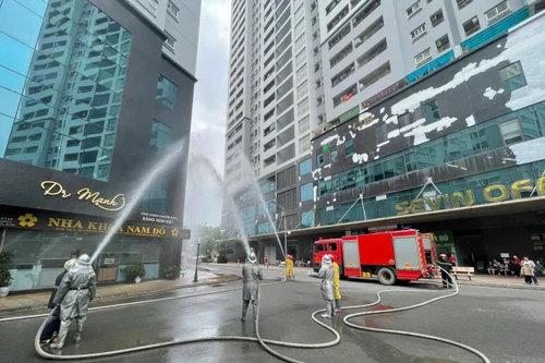 Ứng phó, xử lý sự cố cháy, nổ giả định tại Khu đô thị Nam Đô Complex