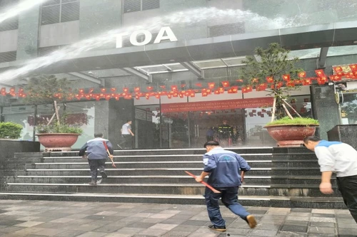 Sau 30 giây xảy ra sự cố, hệ thống truyền tin báo cháy tự động tòa nhà phát huy hiệu quả