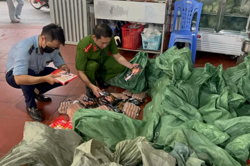 Phát hiện gần 1 tấn xúc xích không rõ nguồn gốc chuẩn bị được đưa đi tiêu thụ