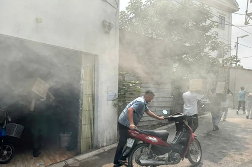 Đồng loạt thực tập phương án và tuyên truyền phòng cháy, thoát nạn tại khu dân cư