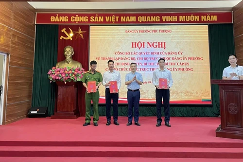 Công bố thành lập 21 tổ chức cơ sở Đảng ở phường Phú Thượng