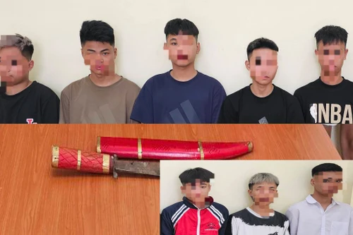 Công an xã Thiên Lộc xử lý nhóm thanh, thiếu niên mang theo dao kiếm gây rối trật tự công cộng