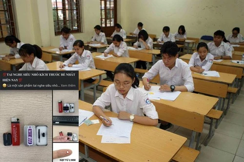 Phát hiện hai trường hợp thi hộ, nhận diện các thiết bị gian lận để phòng ngừa