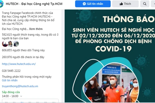 Hàng loạt trường đại học ở TP Hồ Chí Minh tạm đóng cửa vì liên quan bệnh nhân Covid-19
