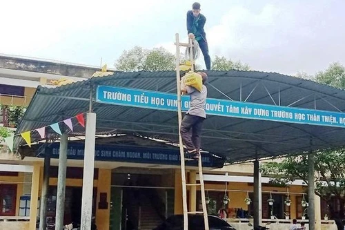 Sẵn sàng tiếp nhận nhân dân vào tránh trú bão số 9 trong trường học