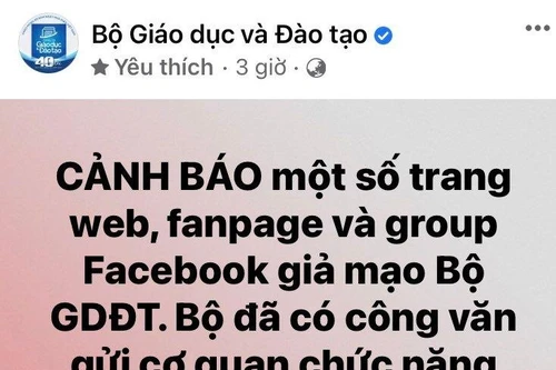 Nhiều website, fanpage giả mạo Bộ GD-ĐT gây ảnh hưởng tiêu cực đến ngành giáo dục