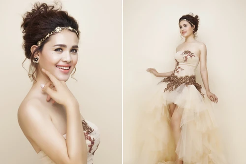 Á hậu Sơn Thị Du Ra gợi cảm vai trần, chân thon