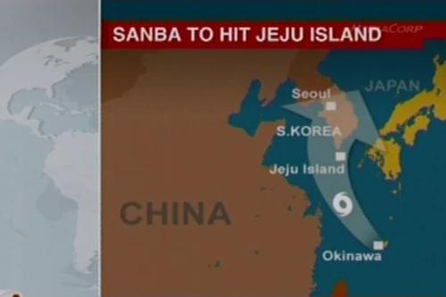 Siêu bão Sanba đổ bộ vào Hàn Quốc