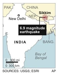 Ấn Độ rung chuyển bởi động đất mạnh 6,9 độ richter