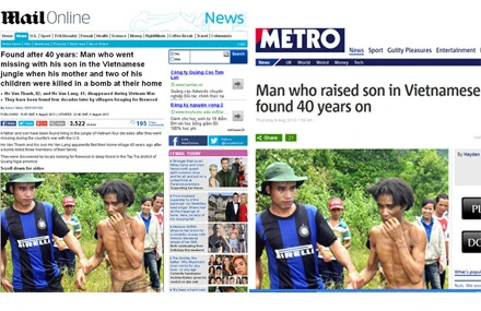 “Cha con người rừng” lên báo nước Anh