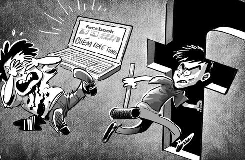 “Chém” trên facebook, gây trọng tội ngoài đời thực
