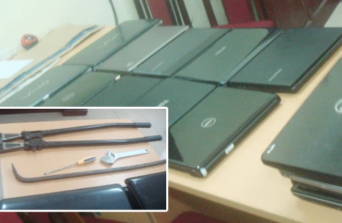 “Siêu trộm” vô hiệu hóa cửa cuốn điện, camera 