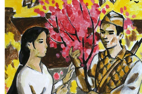 Hai cành đào xuân huyền thoại